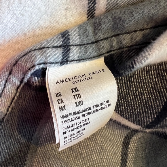 American Eagle Men’s Flannel - Picture 4 of 4